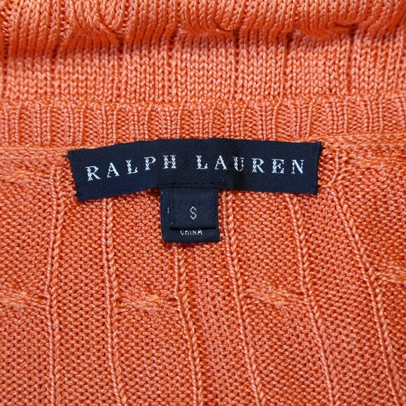RALPH LAUREN KNIT SILK DRESS ORANGE SIZE S - Picture 5 of 5